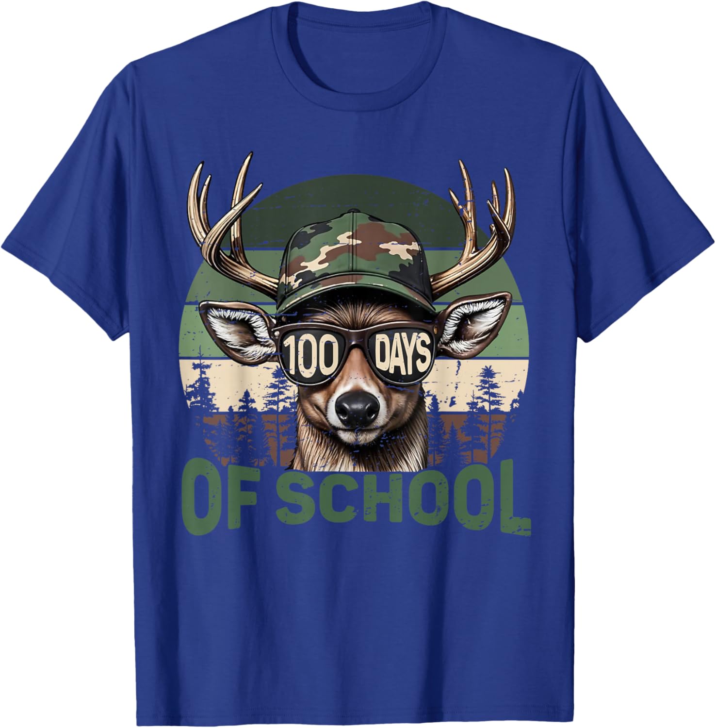 Bucked' 100 Days of School Shirts Student Boy Girl 100th Day T-Shirt - T-Shirt | Royal