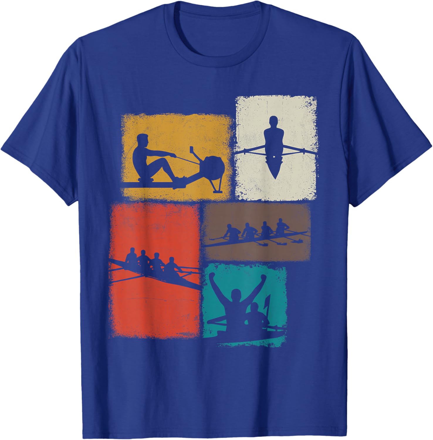Rowing Collage Rower Men Kids Coach Youth Boys T-Shirt - T-Shirt | Royal