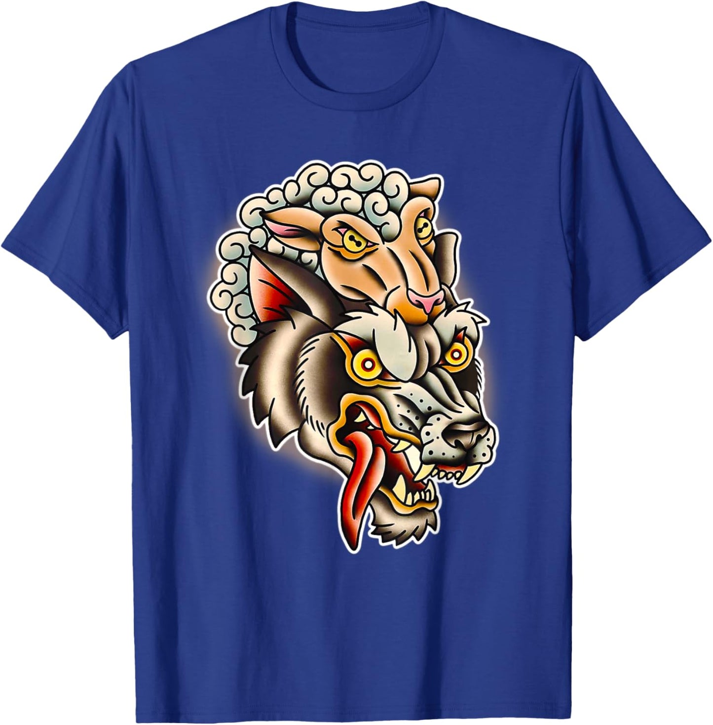Wolf in Sheeps Clothing Tattoo Flash T-Shirt - T-Shirt | Royal