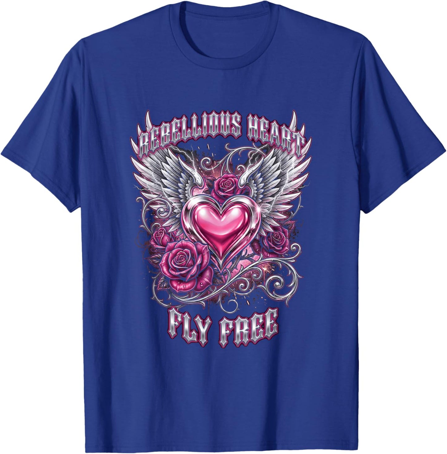 Pink Roses Gothic Grunge T-Shirt - T-Shirt | Royal