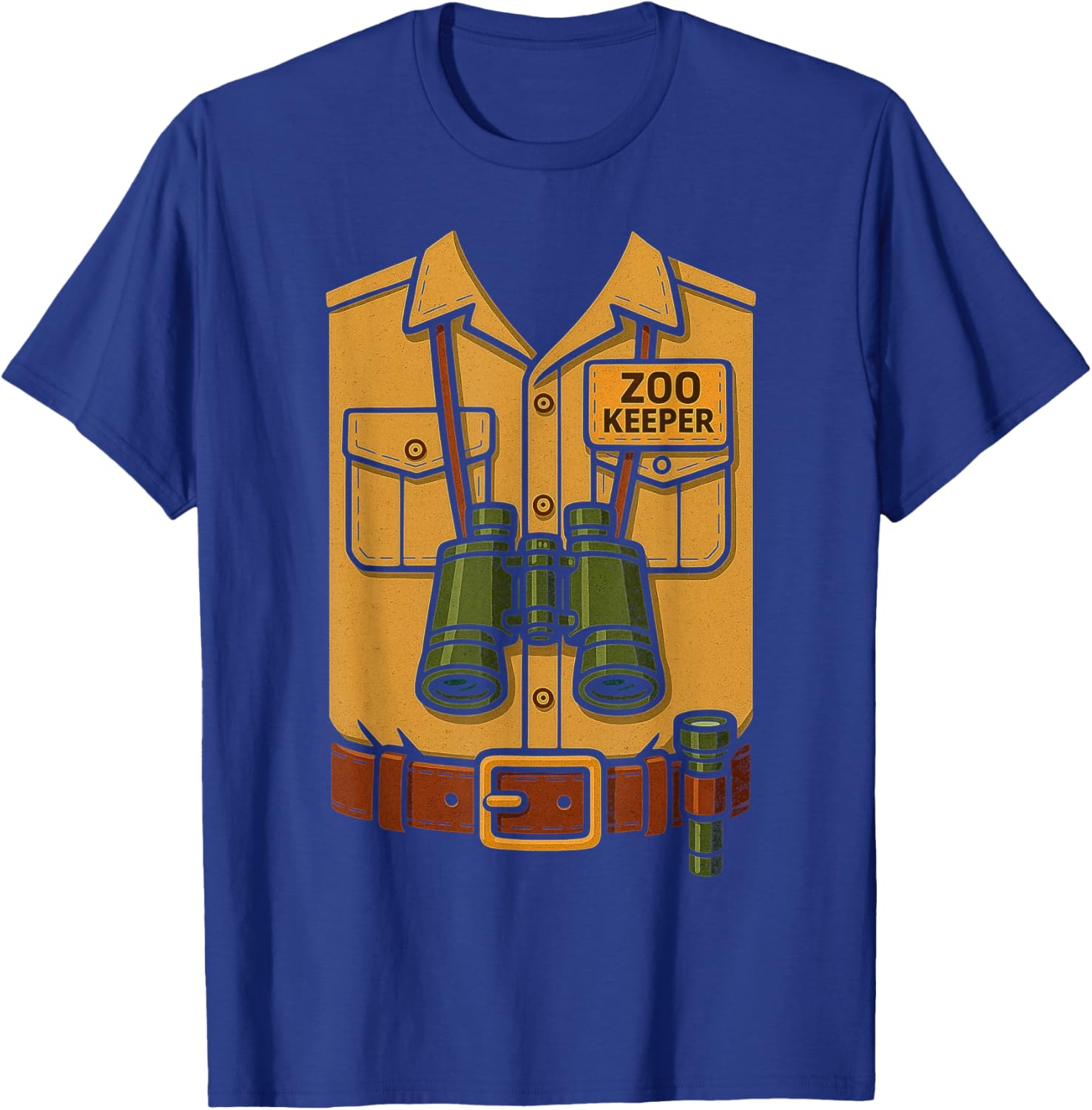 Zookeeper Easy Halloween Safari Outfit Kids Men Women T-Shirt - T-Shirt | Royal