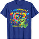 I was 6 Now I’m 7 Dinosaur Birthday Awesome Since 2019 T-Shirt - T-Shirt | Royal