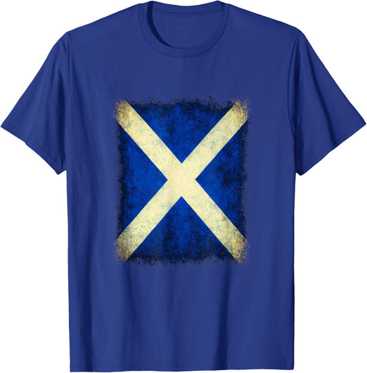 Saint Andrews Cross - Scottish Flag Art T-Shirt - T-Shirt | Royal