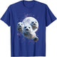 Vintage 3 Baby Seal Full Moon Galaxy Stars Space Wolf T-Shirt - T-Shirt | Royal
