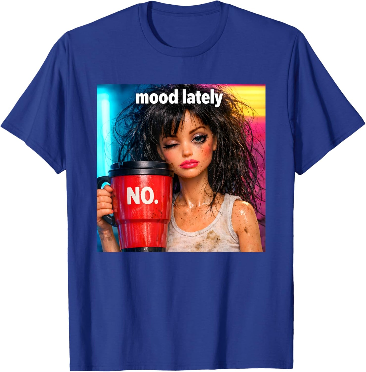 Retro Doll Face Meme Dolls Plastic Digusting Doll Face Meme T-Shirt - T-Shirt | Royal