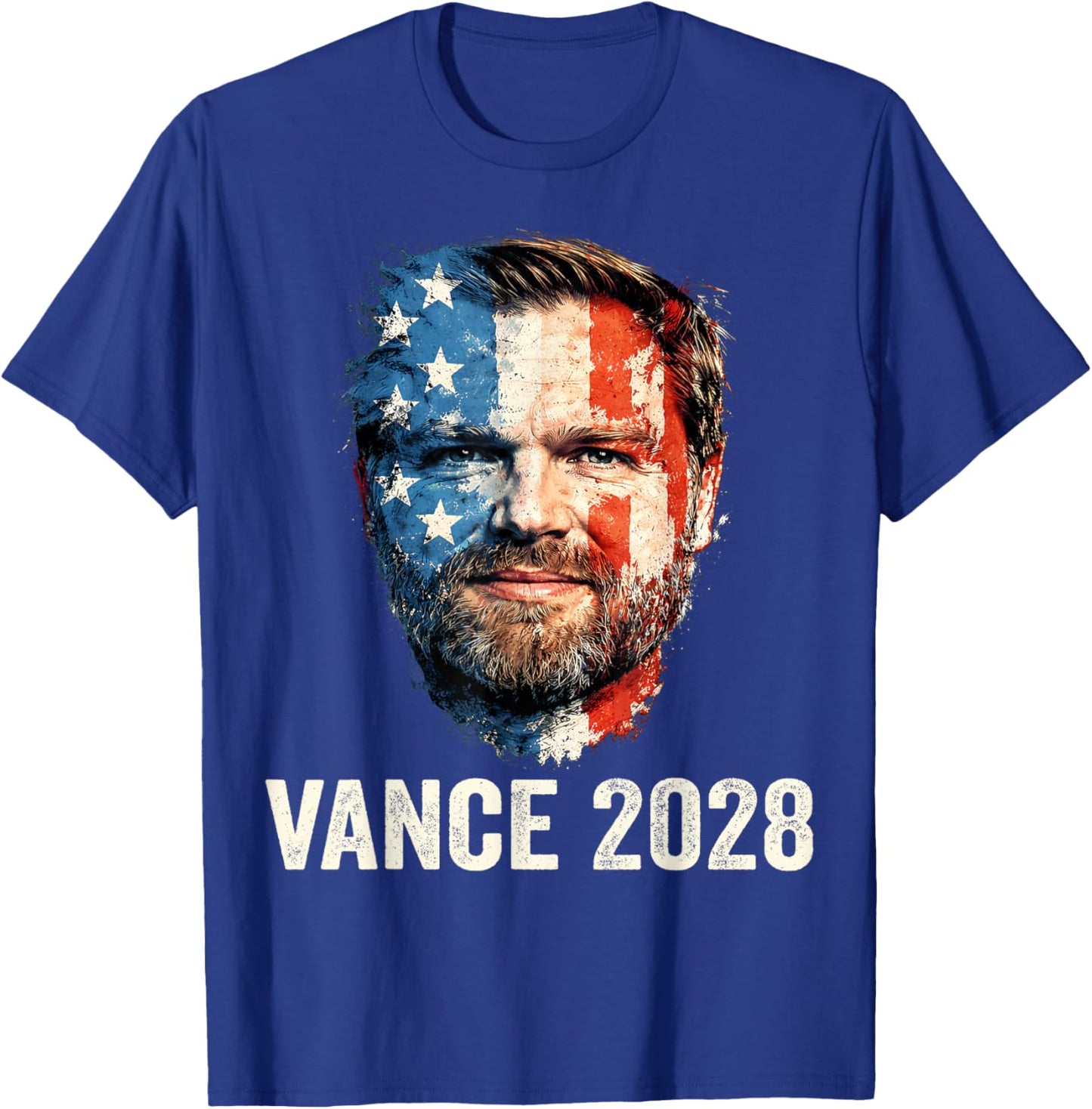 Vance 2028 President 48 US Flag Republican J.D. Vance Retro T-Shirt - T-Shirt | Royal