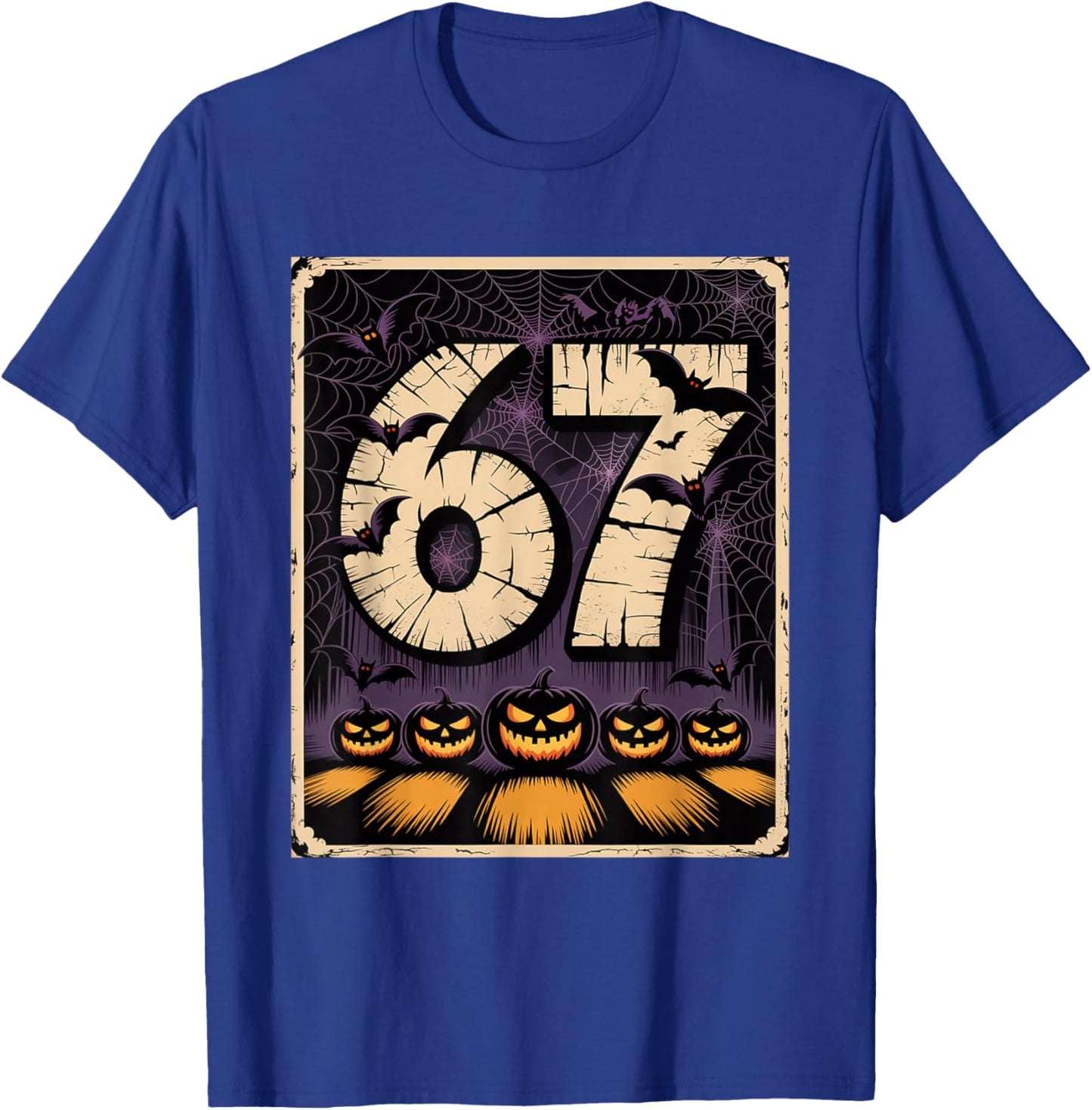 67 Meme Shirt, Six Seven Funny Halloween Design T-Shirt - T-Shirt | Royal