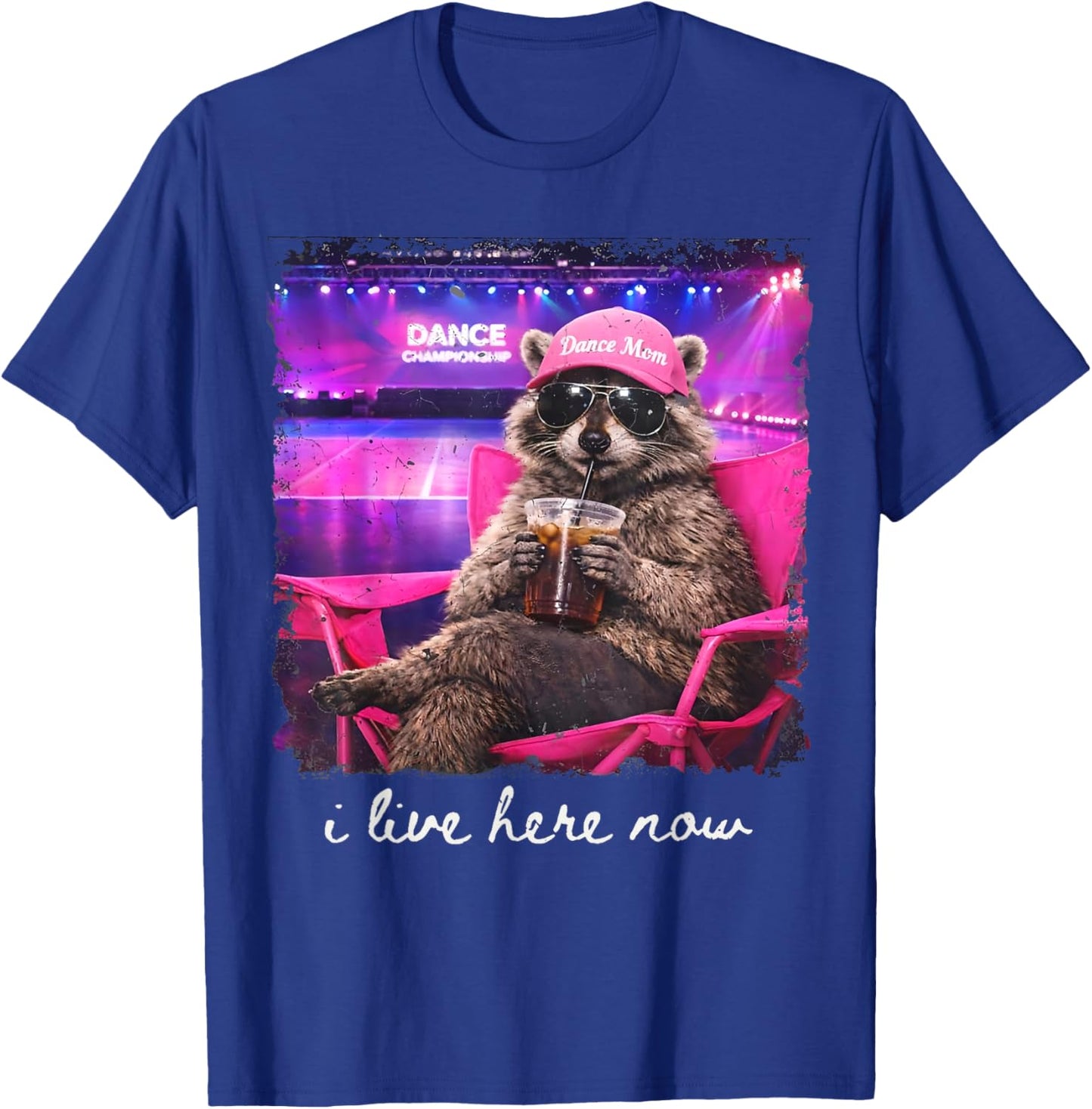 Funny Raccoon Dance Mom Cute Dancing Mom Women Dancer T-Shirt - T-Shirt | Royal
