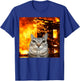 Funny Cat Meme Boys Girls Kids Women Men Teens Silly Graphic T-Shirt - T-Shirt | Royal