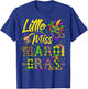 Miss Mardi Gras Mask Bead Girl Kid Toddler Carnival Costume T-Shirt - T-Shirt | Royal