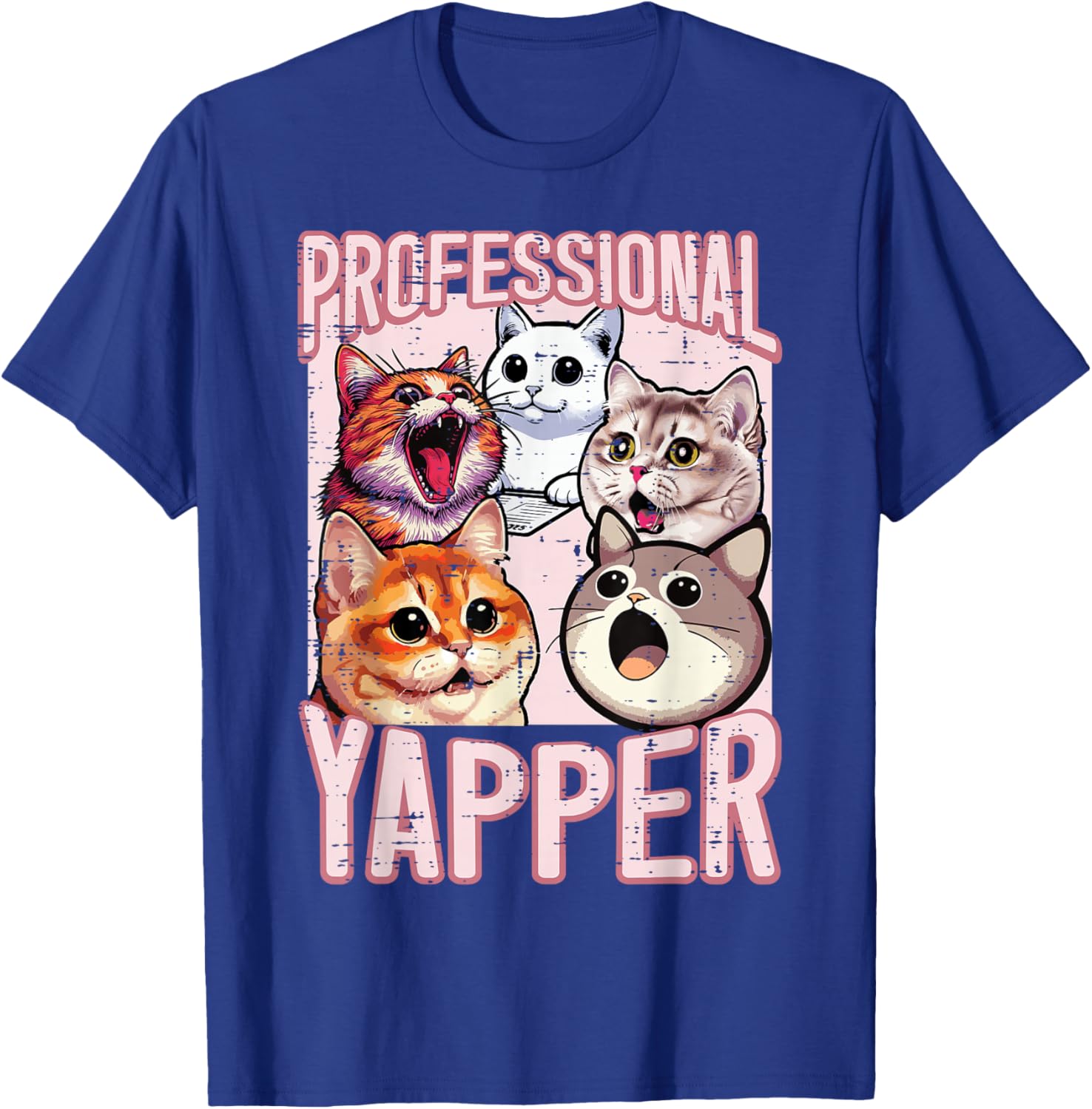 Cats Professional Yapper Funny Kitten Meme Women Men Kids T-Shirt - T-Shirt | Royal