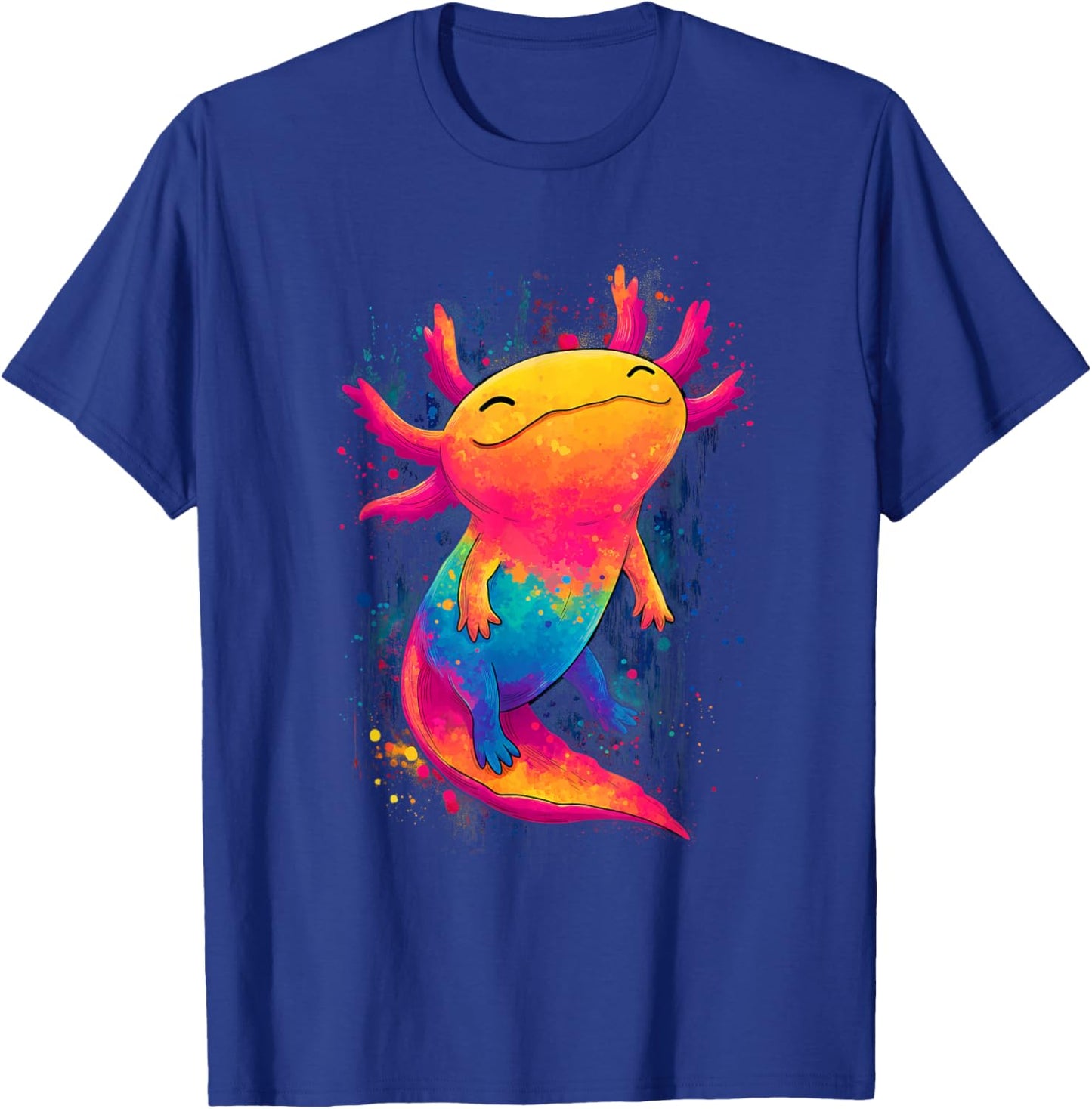 Colorful Rainbow Axolotl Cute Kawaii Style T-Shirt - T-Shirt | Royal