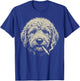 Funny Golden Doodle Smoking Cigarette Meme Vintage Graphic T-Shirt - T-Shirt | Royal