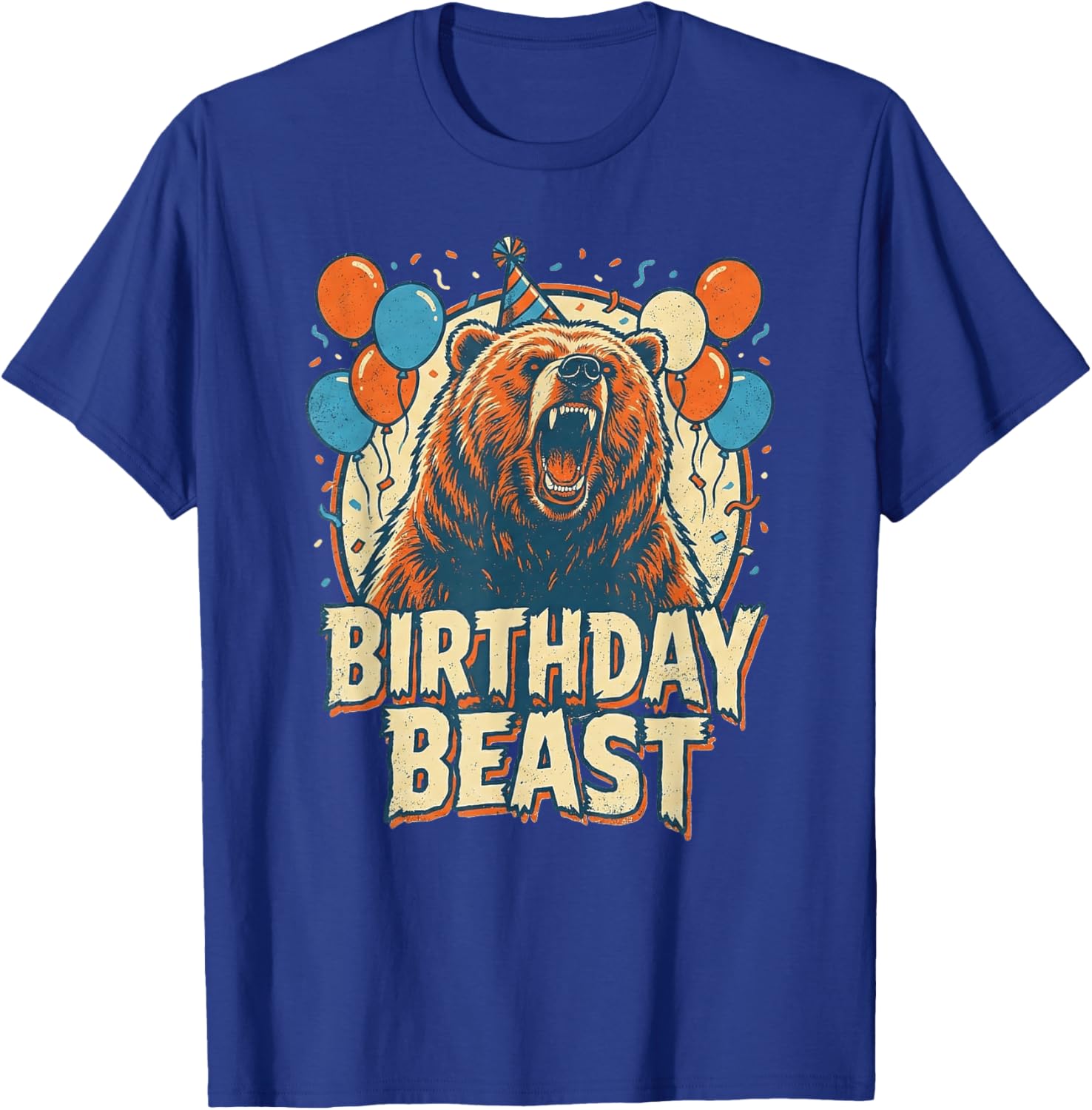 Birthday Beast Bear Funny Adults Kids Boys and Girls B-Day T-Shirt - T-Shirt | Royal