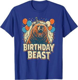 Birthday Beast Bear Funny Adults Kids Boys and Girls B-Day T-Shirt - T-Shirt | Royal