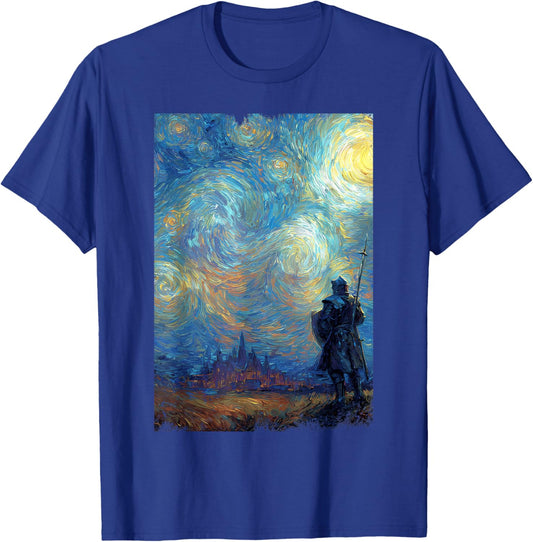 Starry-Nights Crusader Knights Templar T-Shirt - T-Shirt | Royal