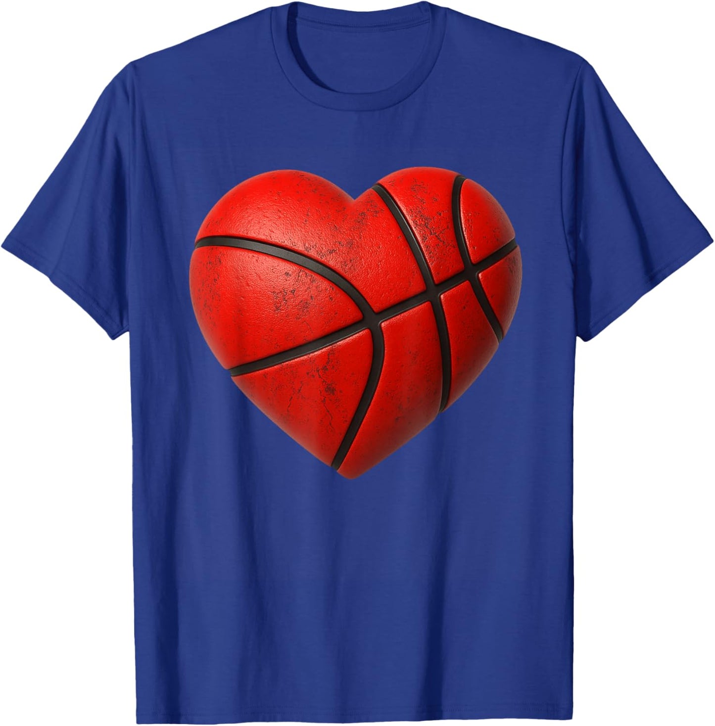 Basketball Heart Shape Valentines Day Love Boys Men T-Shirt - T-Shirt | Royal