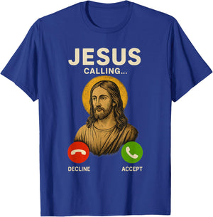 Jesus is Calling Christian T-Shirt - T-Shirt | Royal