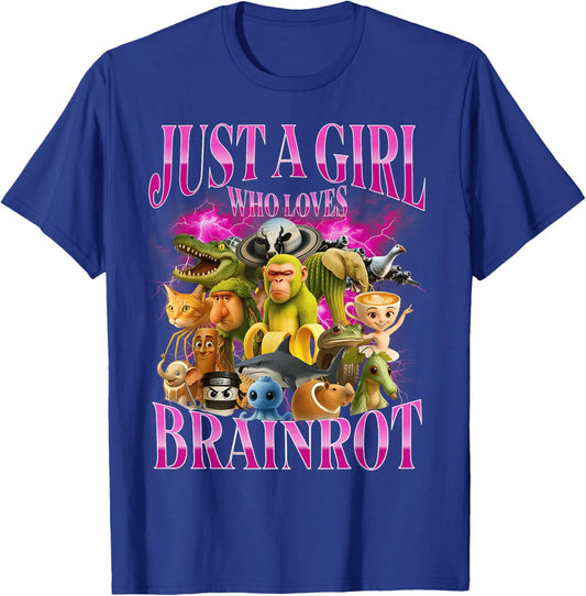 Just A Girl Who Loves Italian Brainrot T-Shirt - T-Shirt | Royal