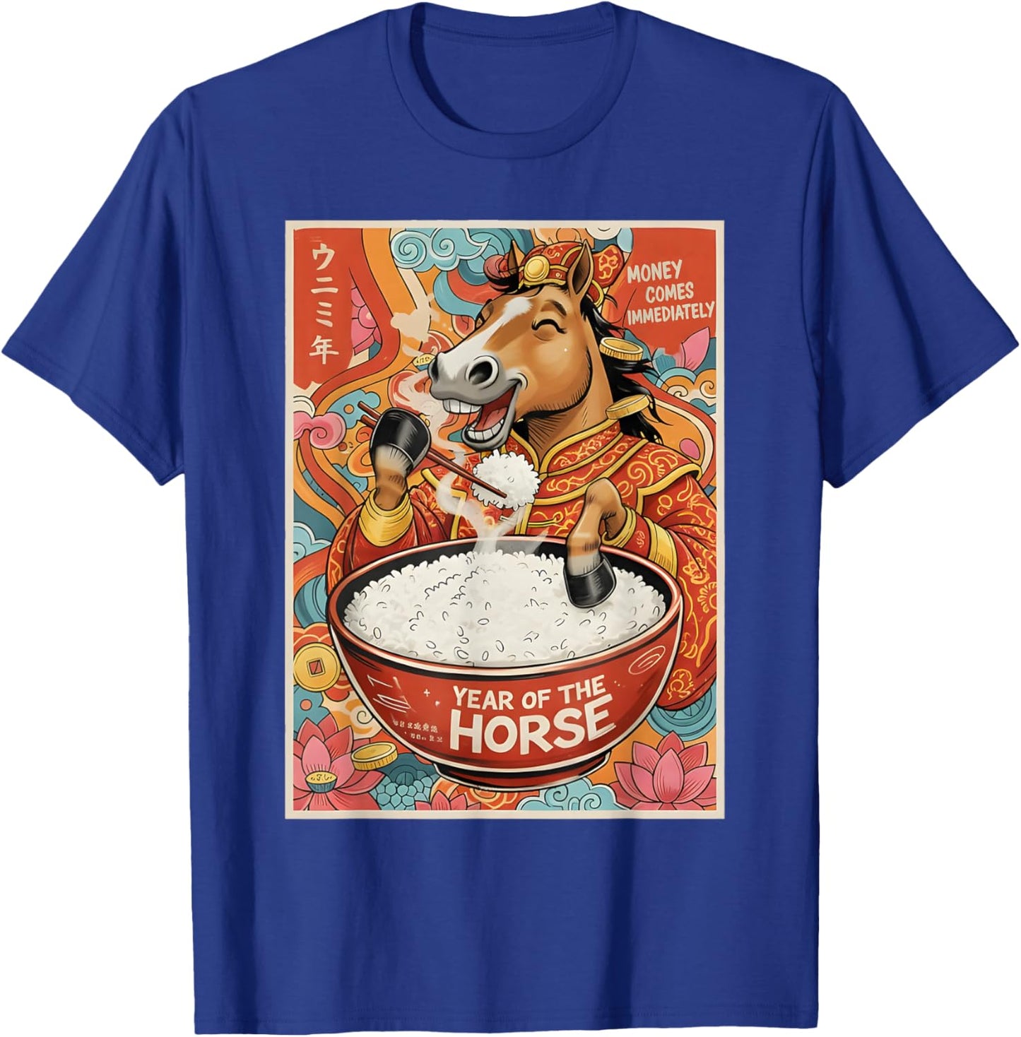 Zodiac Chinese New Year of The Horse 2026 Rice Men Women T-Shirt - T-Shirt | Royal