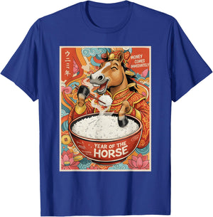Zodiac Chinese New Year of The Horse 2026 Rice Men Women T-Shirt - T-Shirt | Royal