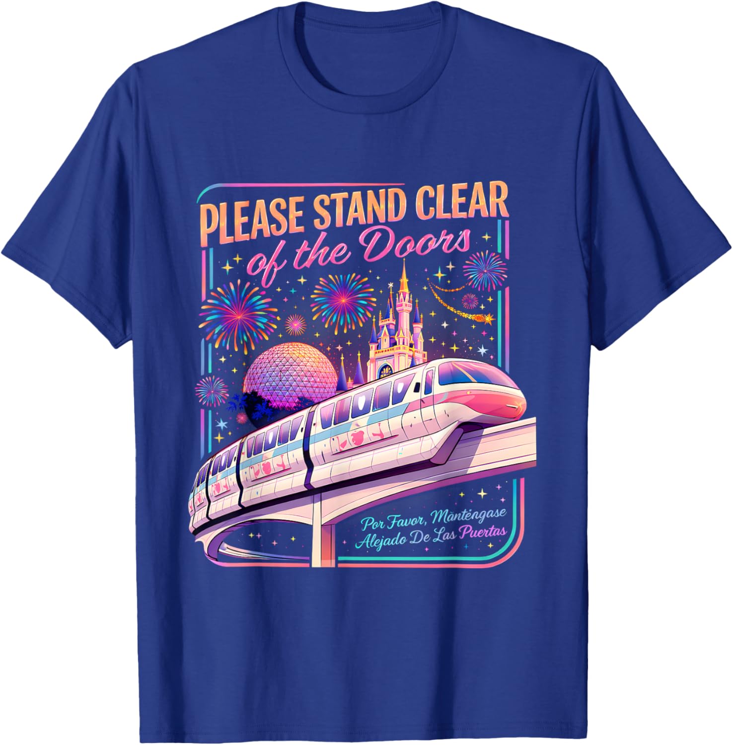 Please Stand Clear of The Doors Monorail Art T-Shirt - T-Shirt | Royal