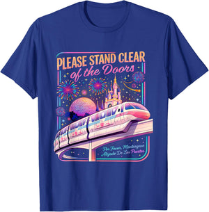 Please Stand Clear of The Doors Monorail Art T-Shirt - T-Shirt | Royal