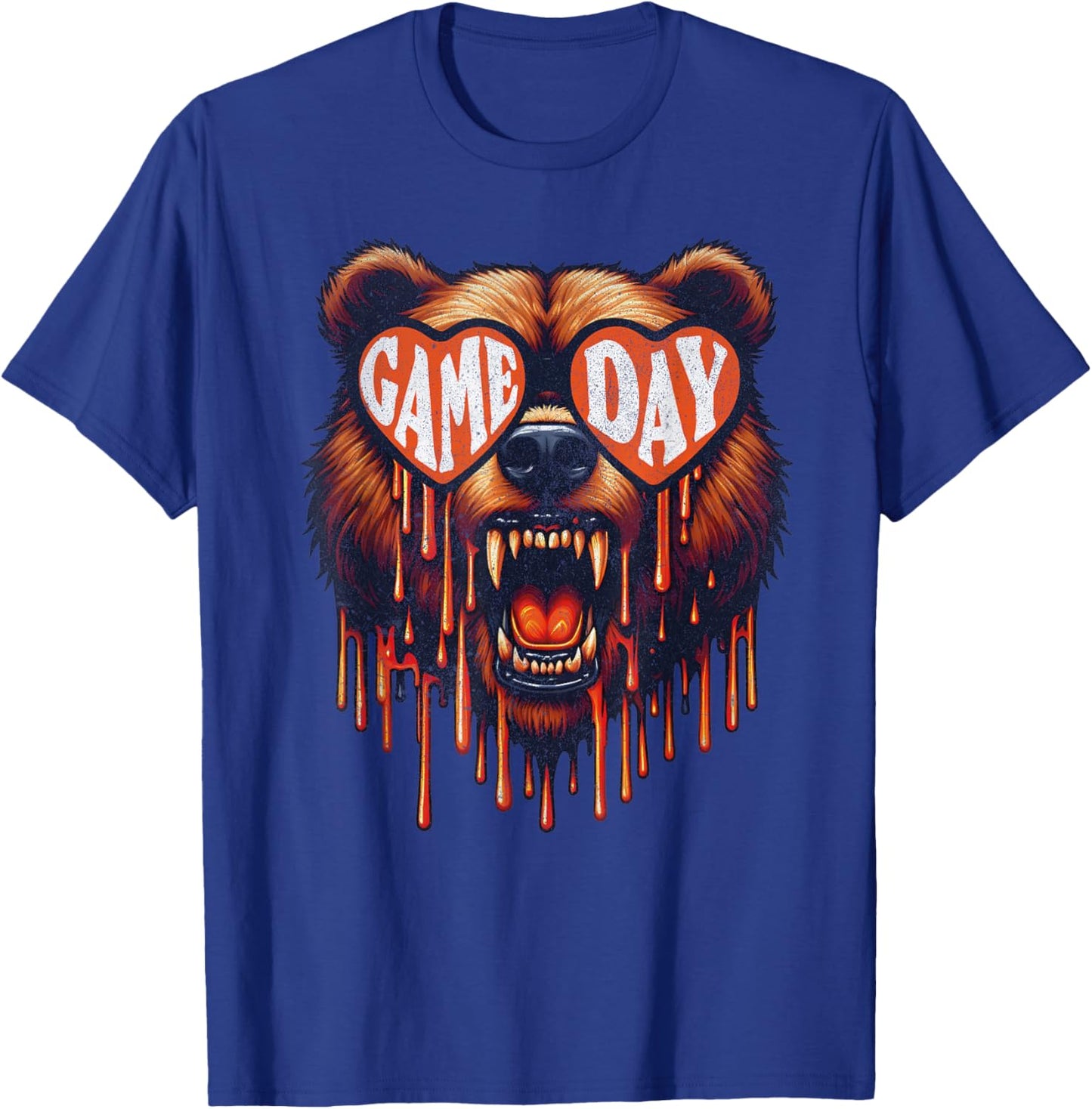 Bears Lovers Game Day Retro Bear Men Women Kids T-Shirt - T-Shirt | Royal