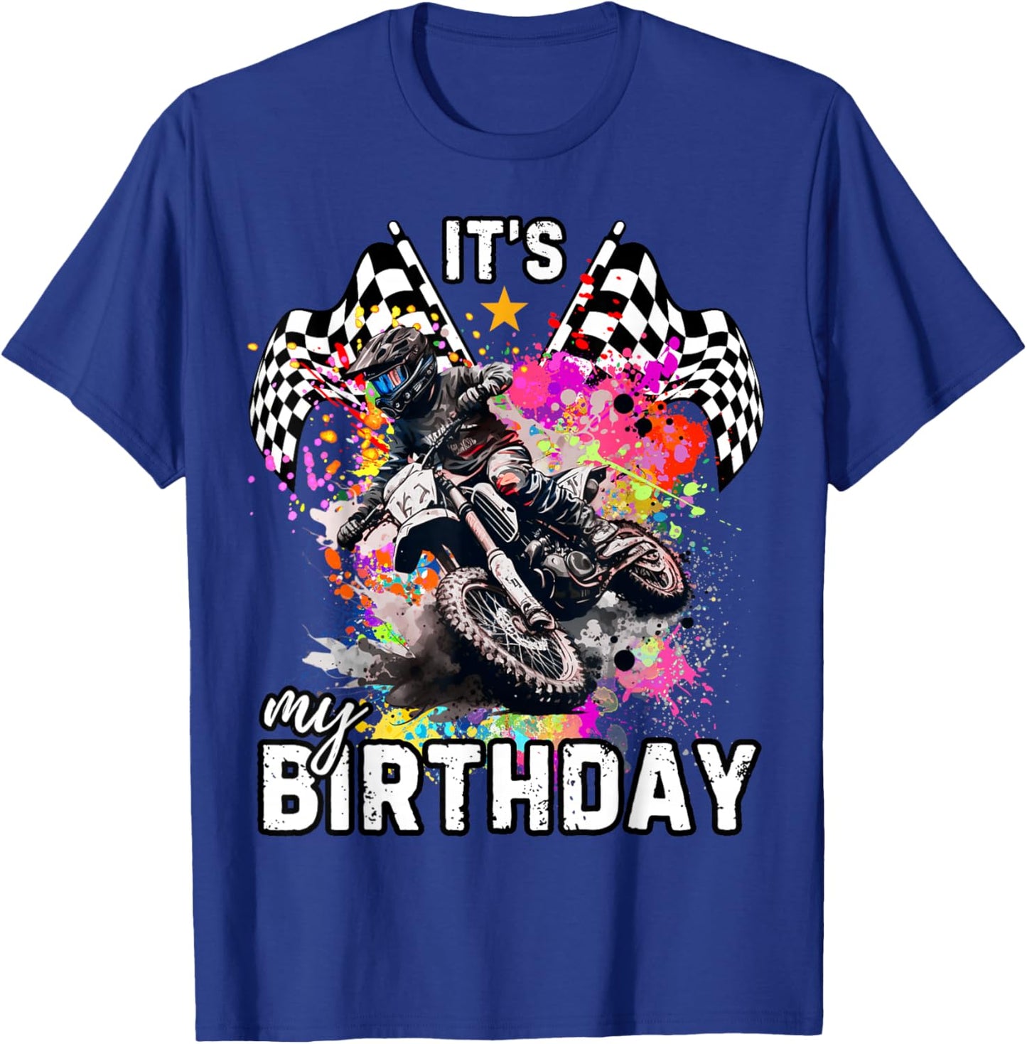 It's My Motocross Birthday T-Shirt - T-Shirt | Royal