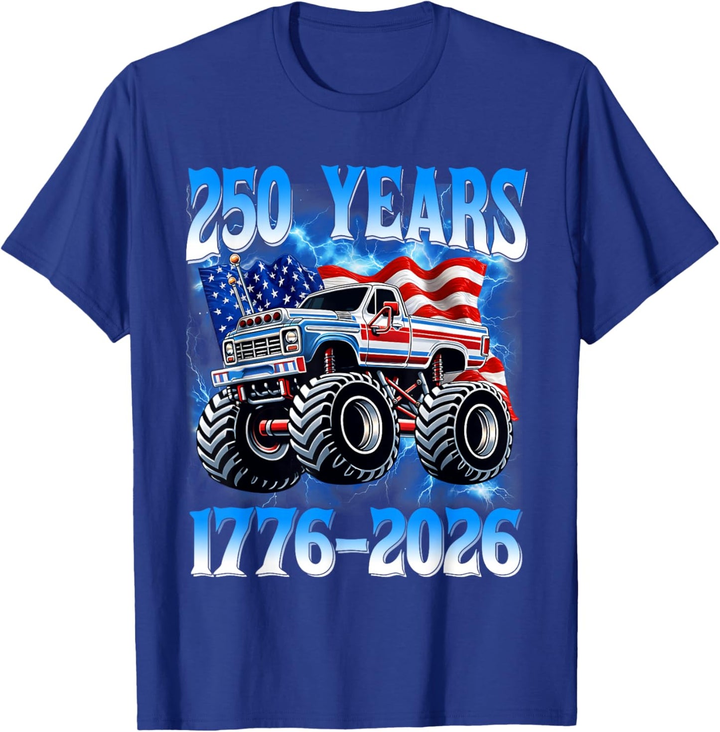 250 Years American 1776 2026 250th Toddler Boys 4th of July T-Shirt - T-Shirt | Royal