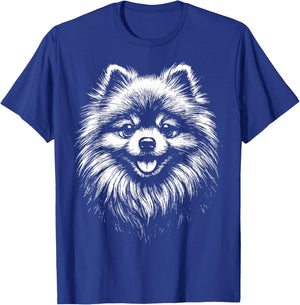 Pomeranian Illustration Zwergspitz T-Shirt - T-Shirt | Royal