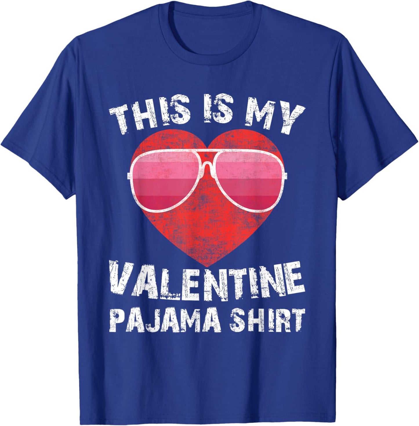 This is My Valentine Pajama Valentines Day Men Women Kids T-Shirt - T-Shirt | Royal