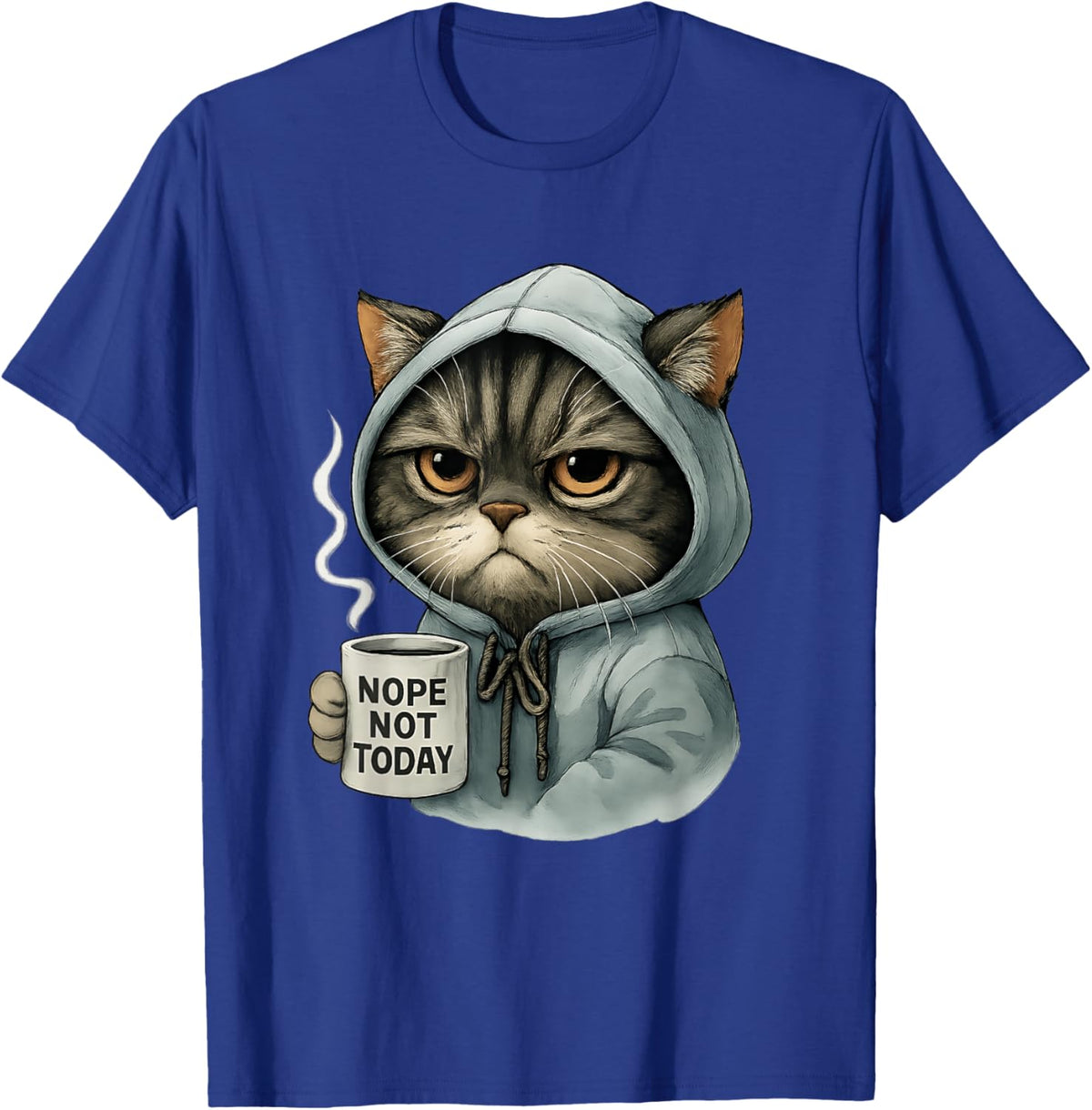 Cat Nope Not Today T-Shirt - T-Shirt | Royal