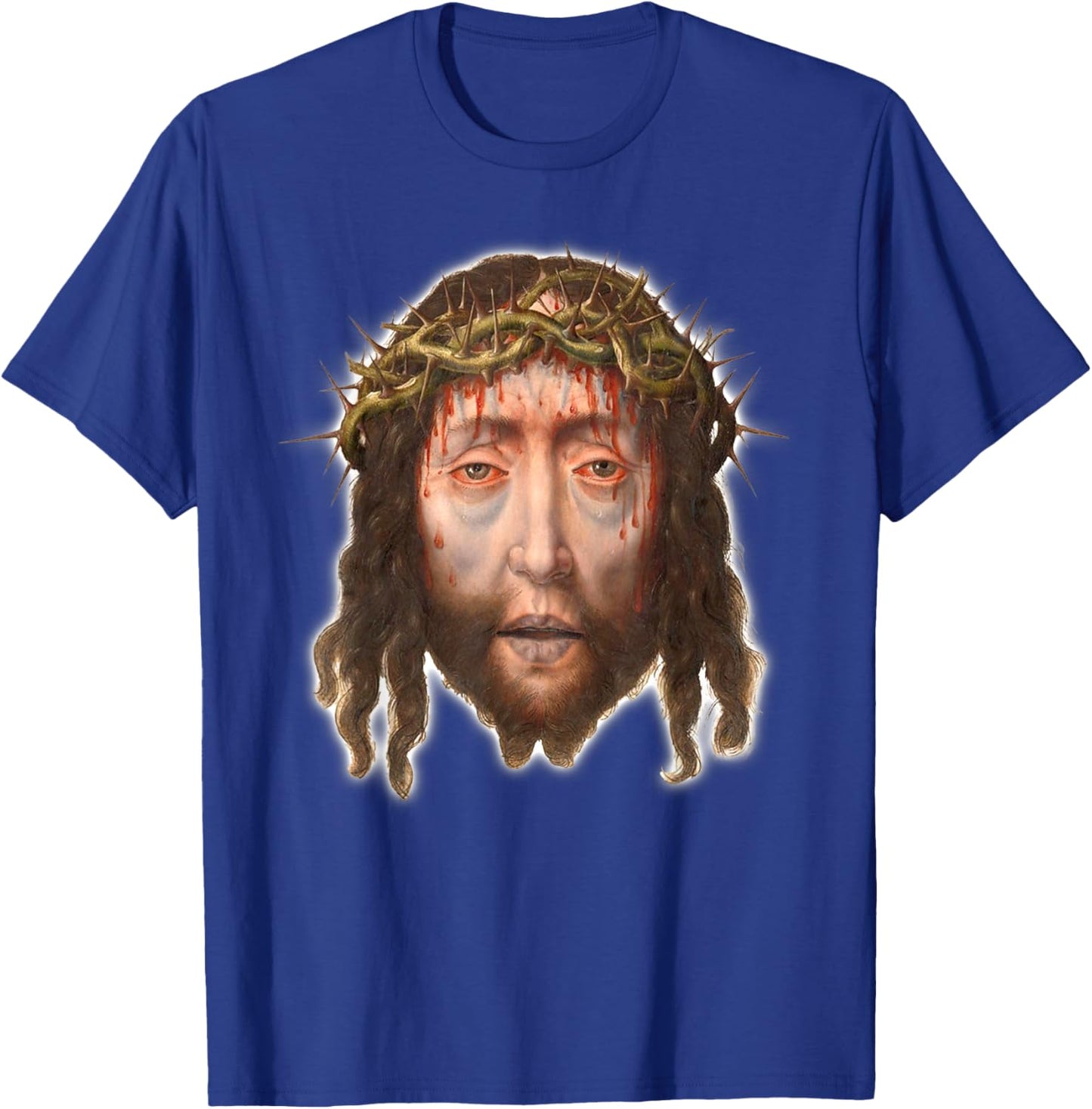 Jesus Christ Man of Sorrows Aelbert Bouts Painting 1505 T-Shirt - T-Shirt | Royal