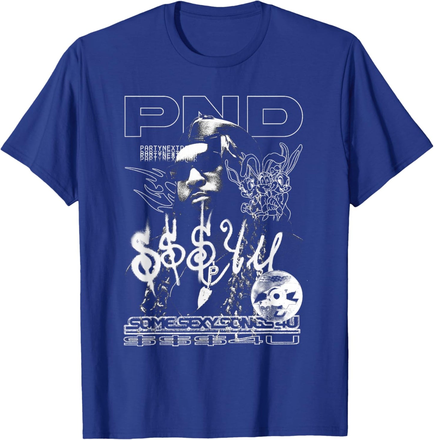 PARTYNEXTDOOR Outline Graphic T-Shirt - T-Shirt | Royal