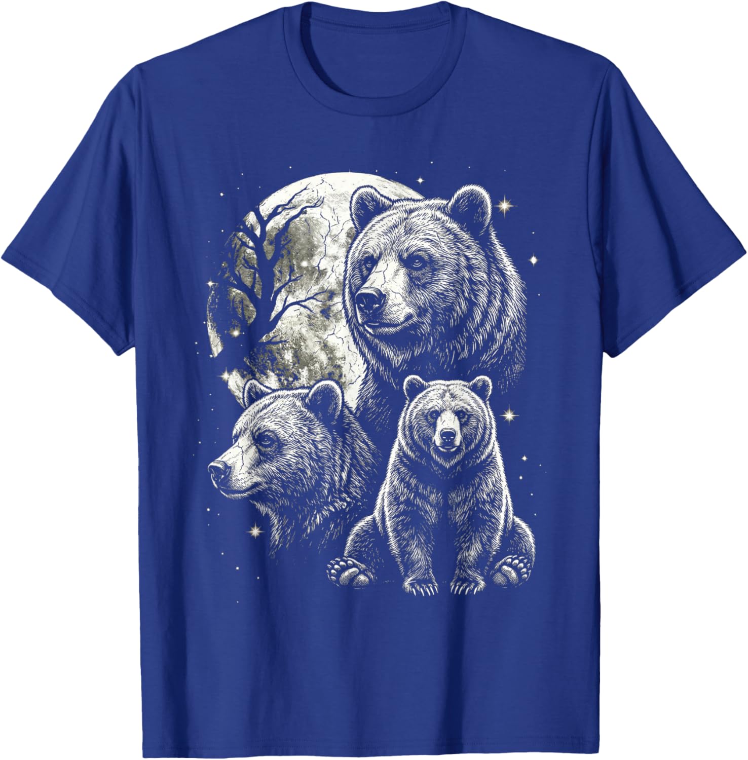Bear 90s Style Vintage Aesthetic Y2K Wildlife Bear Graphic T-Shirt - T-Shirt | Royal