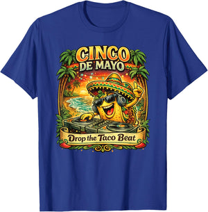 Taco DJ at Cinco de Mayo Party T-Shirt - T-Shirt | Royal