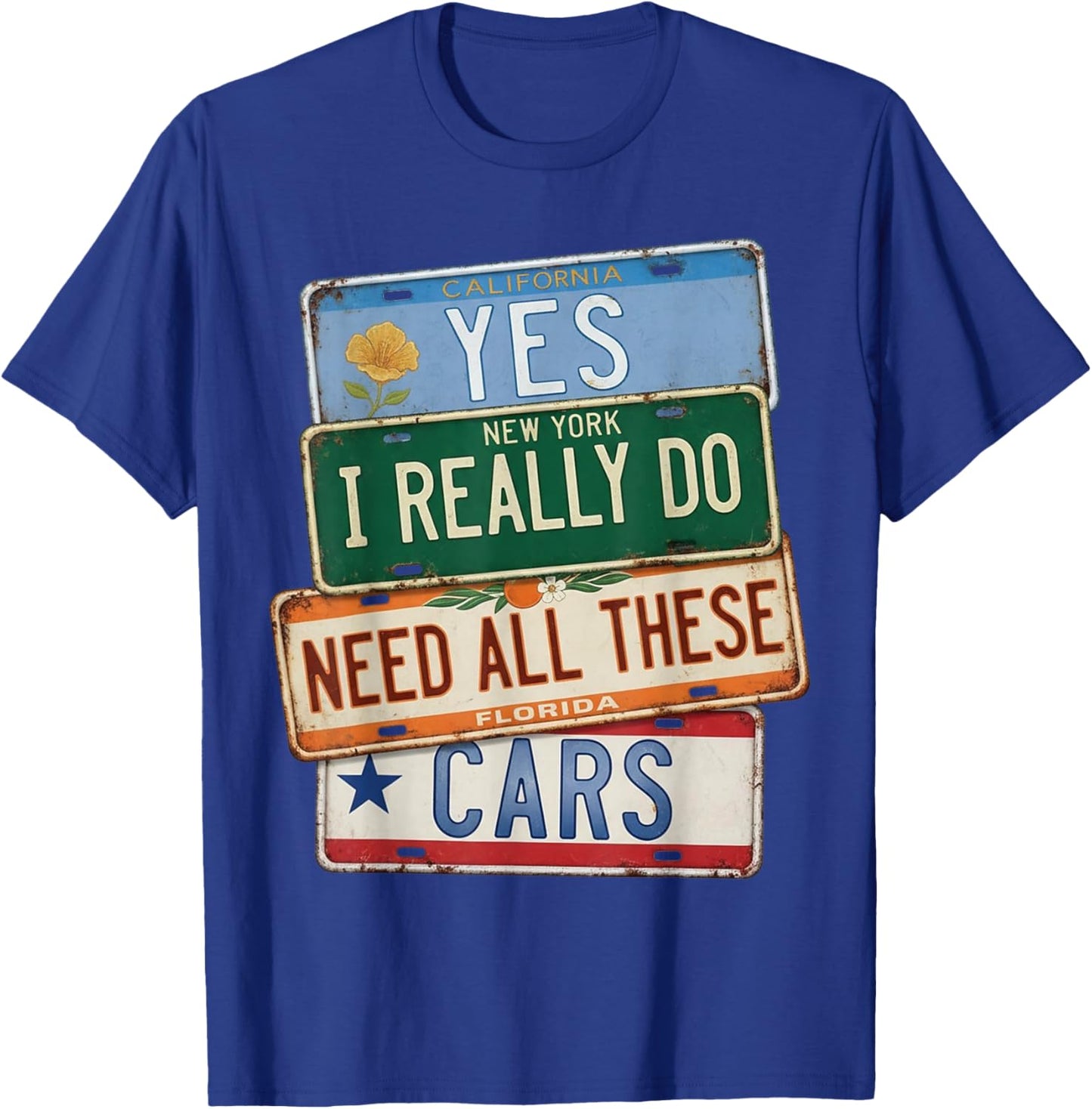 yes i Really do Need All These Cars Funny Garage Mechanic T-Shirt - T-Shirt | Royal