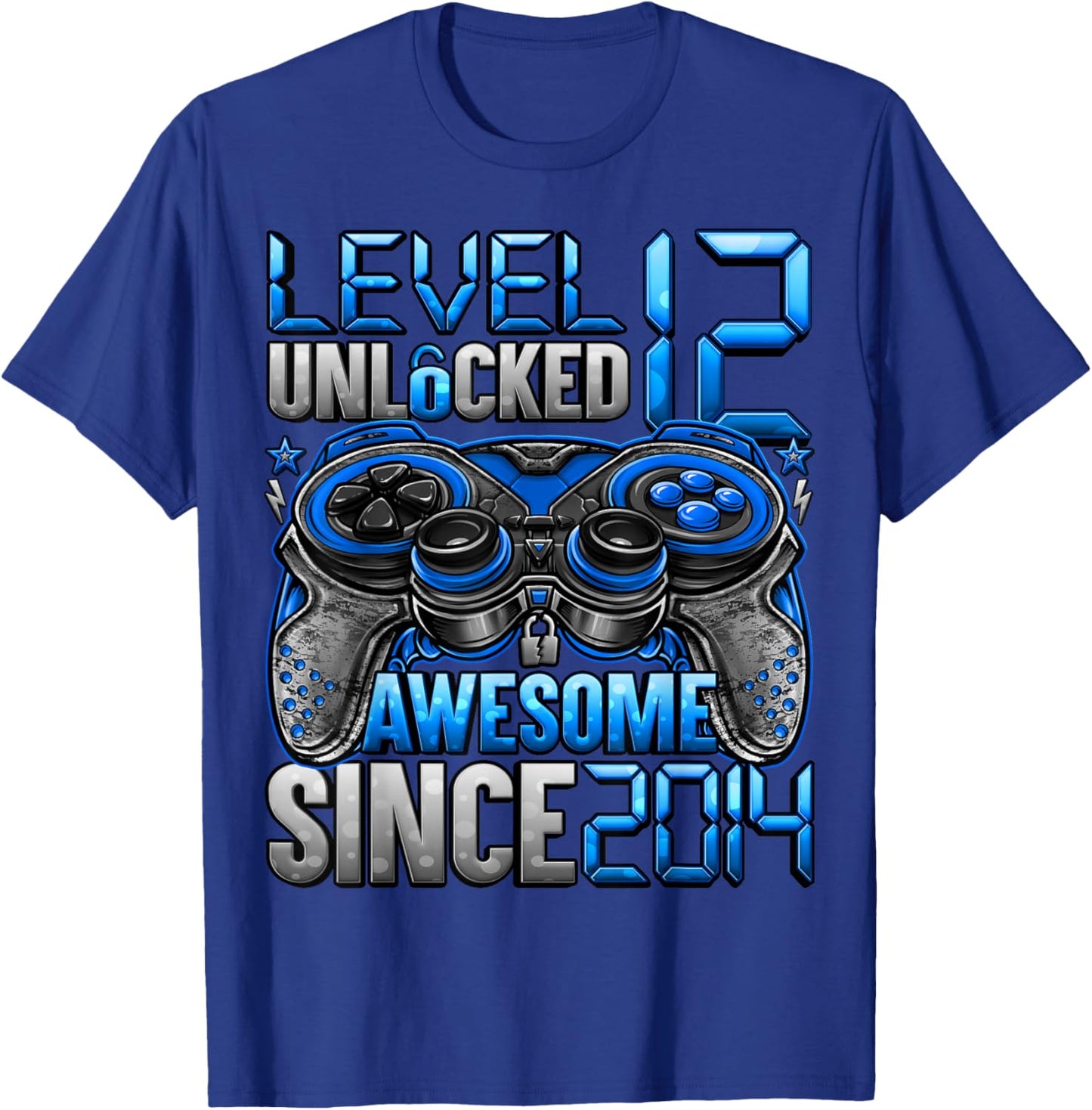 Level 12 Unlocked 12 Year Old Gifts Boys 12th Birthday Boy T-Shirt - T-Shirt | Royal