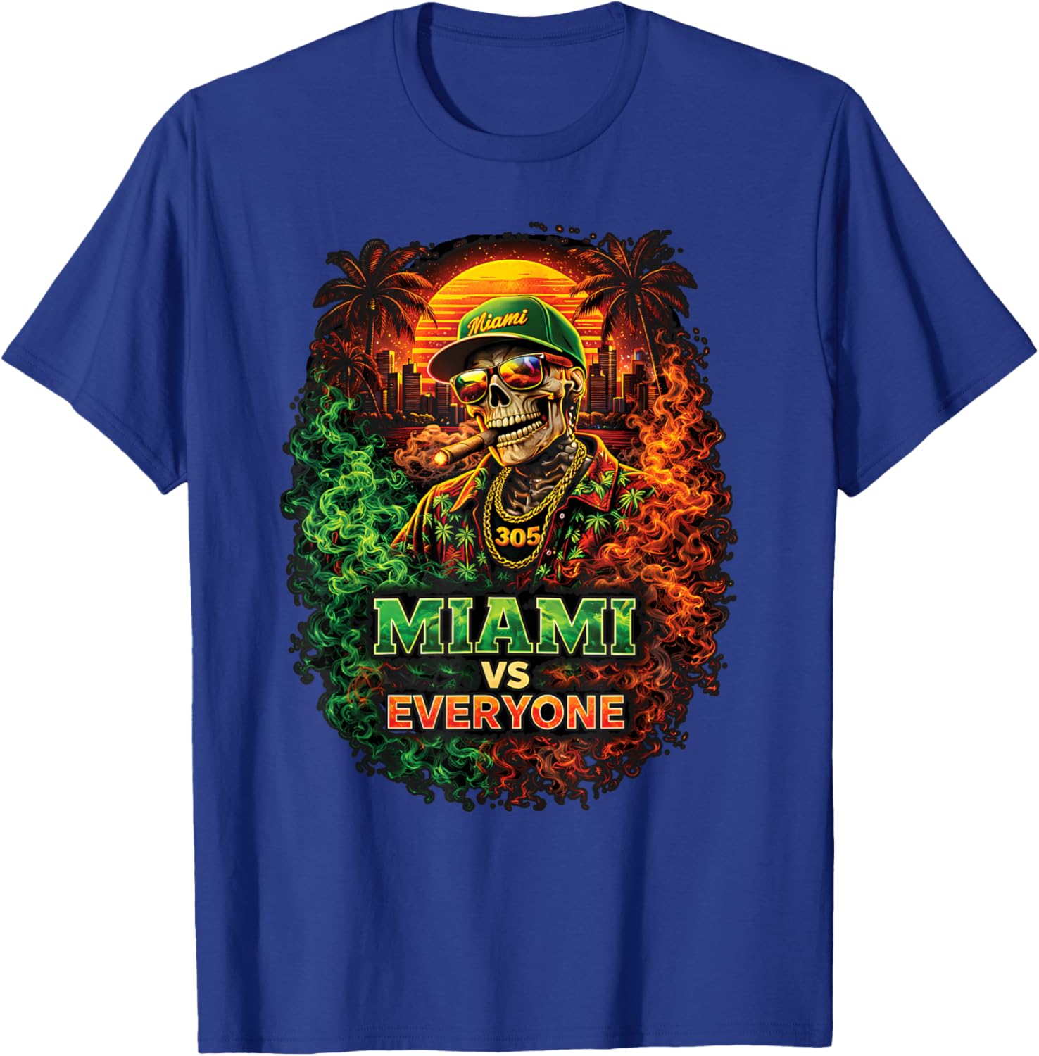 Miami vs Everyone 305 Pride City Attitude Street Culture T-Shirt - T-Shirt | Royal