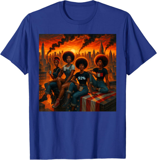 We Told Y'all 92% Afro Women African American Black History T-Shirt - T-Shirt | Royal