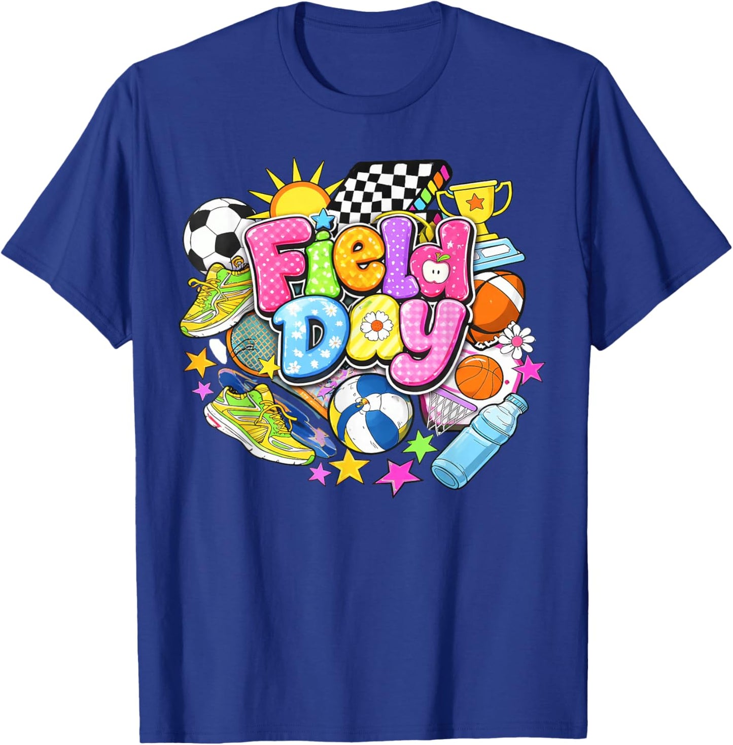 Field Day, Day Let The Games Begin Field Trip T-Shirt - T-Shirt | Royal
