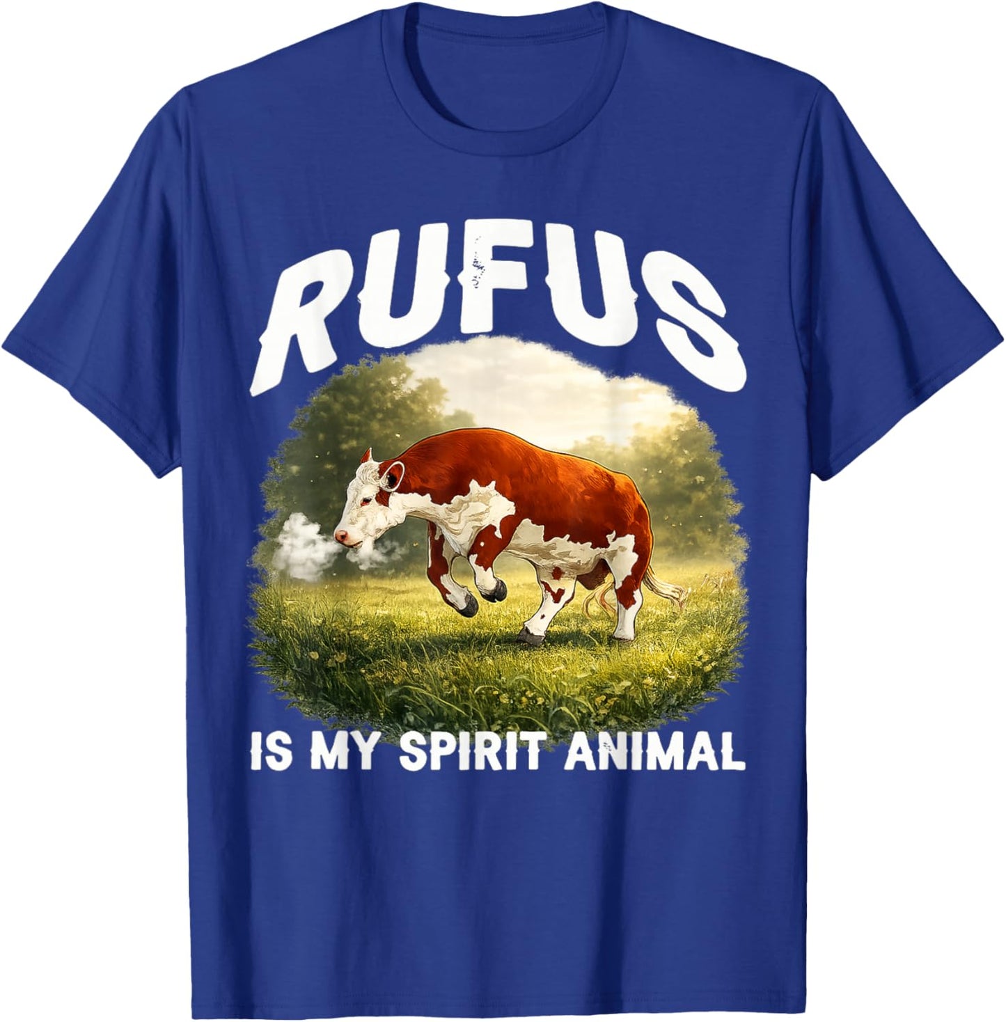 Rufus The Bull Rufus is My Spirit Animal Farm Lover T-Shirt - T-Shirt | Royal