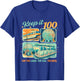 Keep It 100 Retro Transport Art Land Sea Sky Style T-Shirt - T-Shirt | Royal