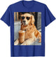 Golden Retriever Drinking Iced Coffee T-Shirt - T-Shirt | Royal