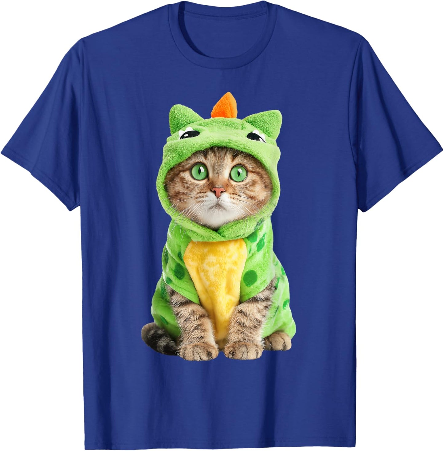 Halloween Cat Dinosaur T Rex Funny Kitten Men Women Kids T-Shirt - T-Shirt | Royal