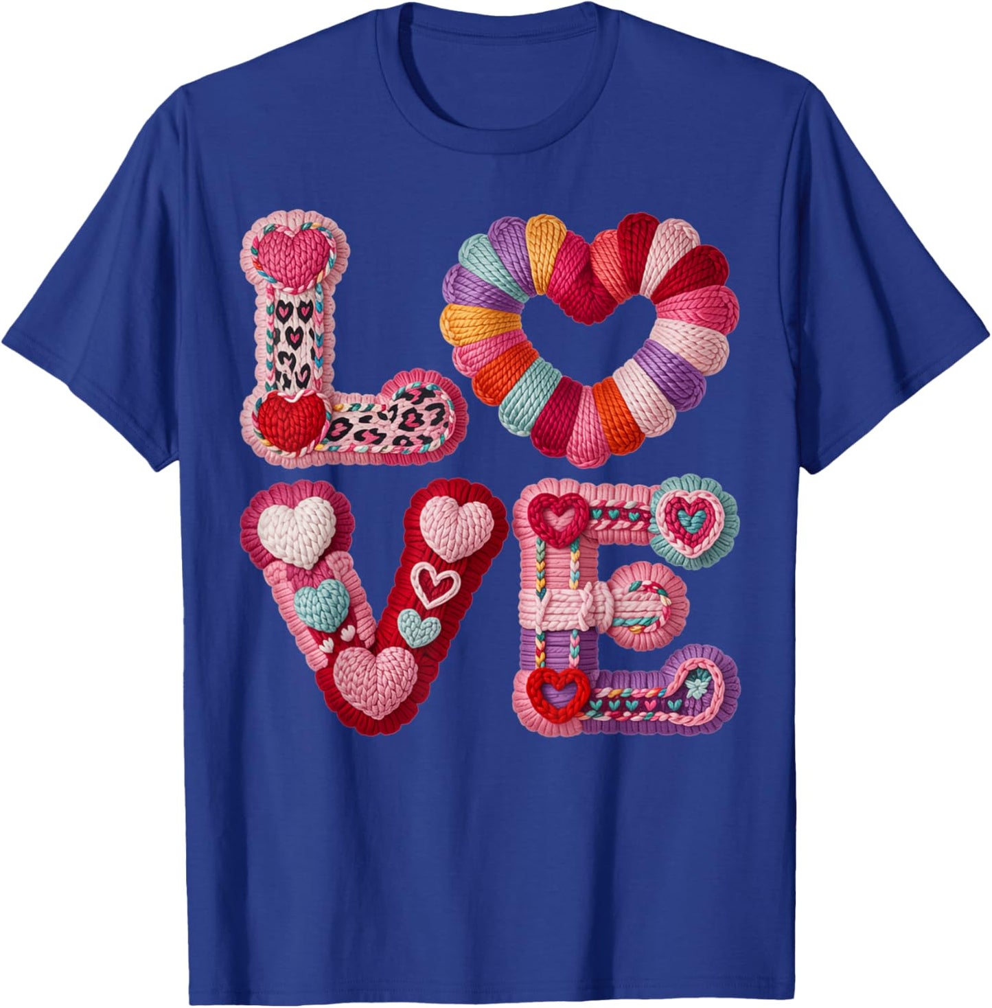 Valentines Day Love Letters Hearts Matching Couples T-Shirt - T-Shirt | Royal