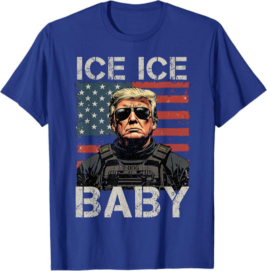 Vintage Ice Ice Baby Funny Trump Shirt Men Women T-Shirt - T-Shirt | Royal