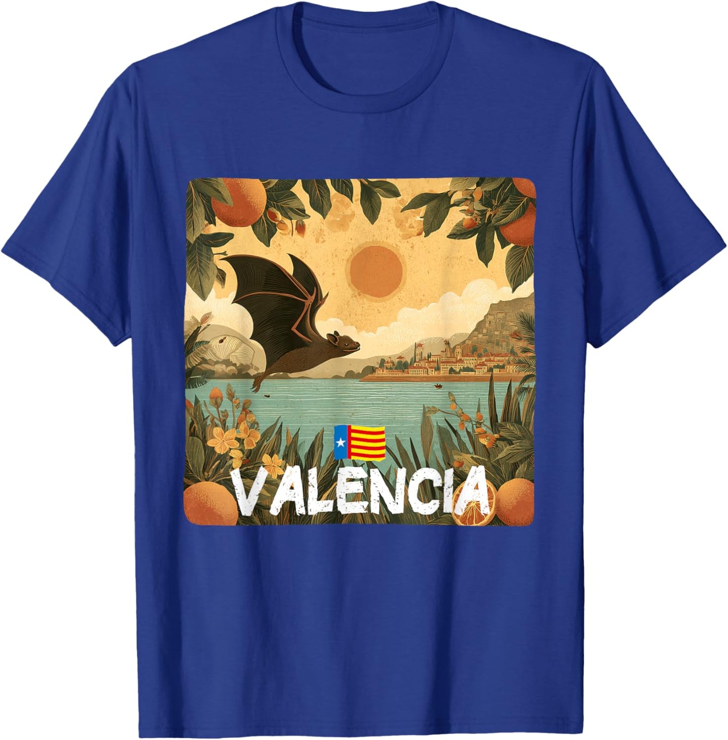 Pretty Valencian Bat Costume with Valencia Nature Look T-Shirt - T-Shirt | Royal