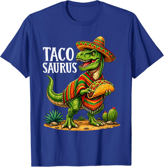 Funny Taco Saurus Dinosaur 5 Cinco De Mayo Boys Kid Toddler T-Shirt - T-Shirt | Royal
